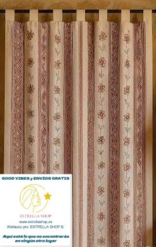 Pack jacquard 2Cortinas trebillas.Env.gratis