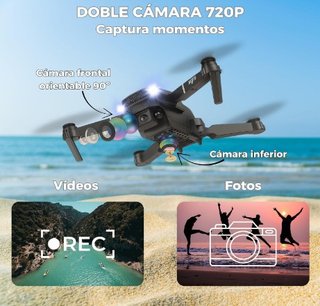 Dron con Cámara 720p Negro