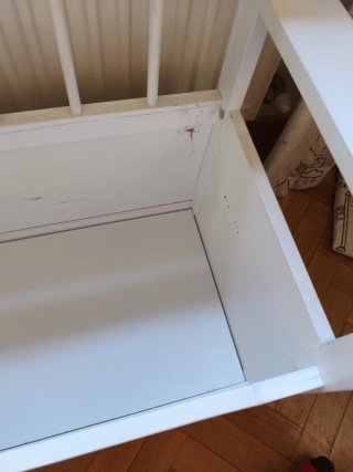 Baúl infantil de madera blanco