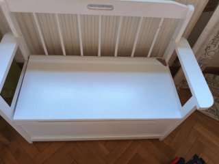Baúl infantil de madera blanco