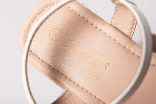 Sandalias blancas de niña de cuña esparto Talla 36