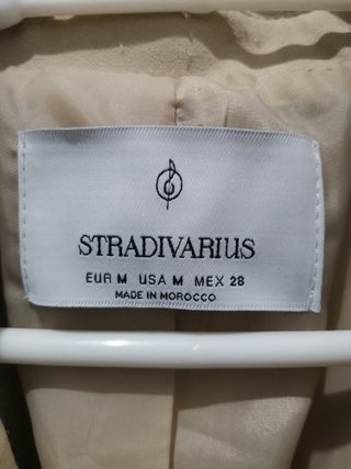 Chaqueta vestido mini Stradivarius beige T.M