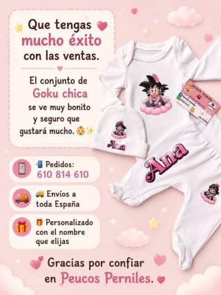 Conjunto Goku Chica Personalizado