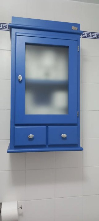 Conjunto Muebles Baño Azul