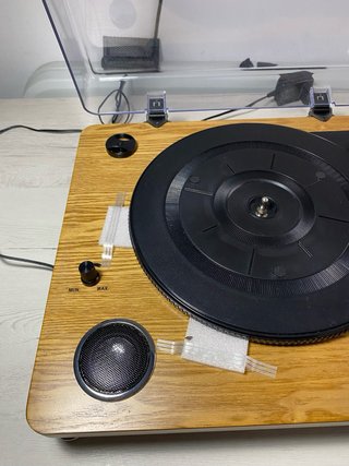 Tocadiscos Madera y Negro