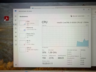 Portátil Dell i5 Negro, SSD M2, 16gb ram