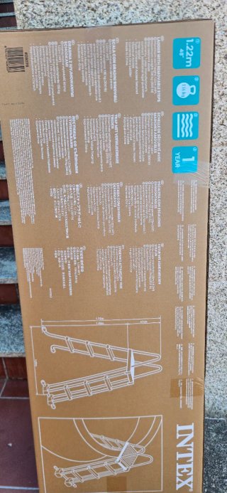 Escalera Piscina Intex Desmontable 1.22m
