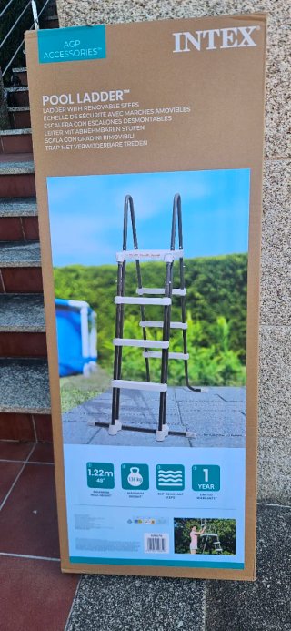 Escalera Piscina Intex Desmontable 1.22m