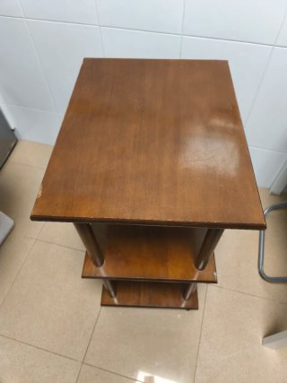 Carrito Auxiliar Madera 3 Niveles con ruedas