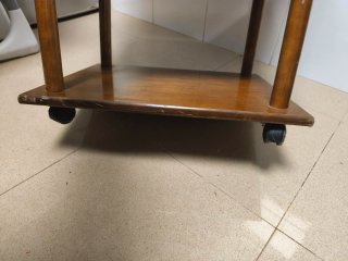 Carrito Auxiliar Madera 3 Niveles con ruedas
