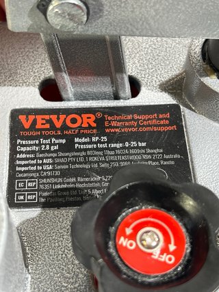 Bomba Prueba Hidrostática VEVOR 25 Bar