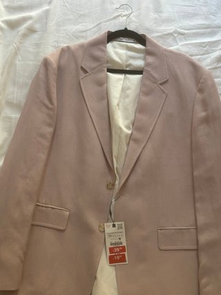 Americana Zara Hombre Rosa Talla 54