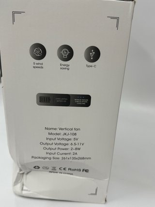 Mini ventilatore ricaricabile a 5 velocità