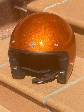 Casco Harley Davidson Naranja Brillante