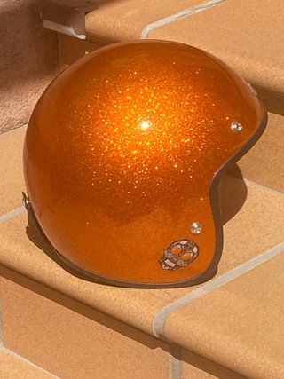 Casco Harley Davidson Naranja Brillante