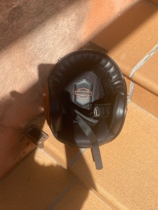 Casco Harley Davidson Naranja Brillante