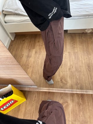 Burgundy wide leg flowing  Zara pants