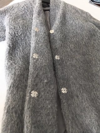 Abrigo gris oversize Mango