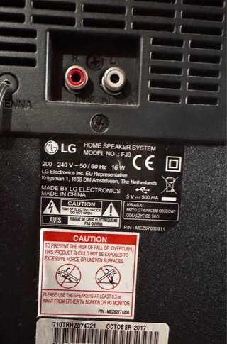 Torre de sonido LG negra
