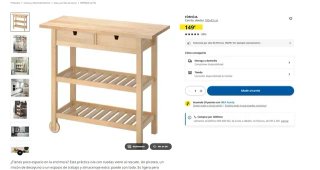 Carrito Cocina IKEA FÖRHÖJA Madera