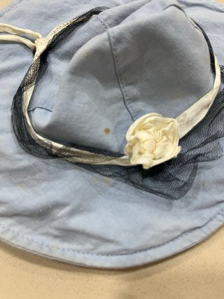 Conjunto Nancy Vestido y Sombrero Azul