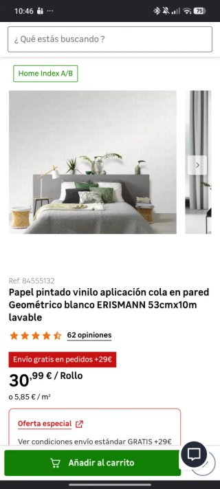 Rollo Papel Pintado Textura Blanco/Beige