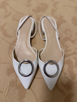 Sandalias Bailarinas Zara Blancas Talla 38