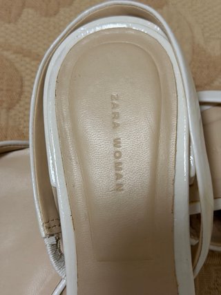 Sandalias Bailarinas Zara Blancas Talla 38
