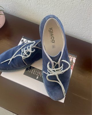 Scarpe uomo blu scamosciate