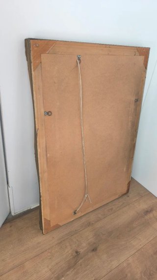 ESPEJO DE MADERA ANTIGUO ROCOCÓ VINTAGE