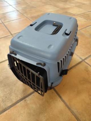 Transportín gato/perro pequeño gris