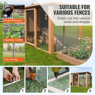 Rete hardware, 1/4 pollice 36in x 100 ft 23 Gauge, rete metallica zincata a caldo, recinto per polli, rete per gabbie conigli, giardino, piccola...