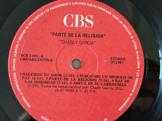 Charly García - Parte de la Religión LP Vinilo