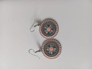 Orecchini Pendenti Boho Chic Rosa e Azzurro