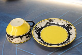 Juego de café Epiag D.F. de porcelana, principios s.XX.