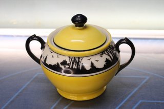 Juego de café Epiag D.F. de porcelana, principios s.XX.