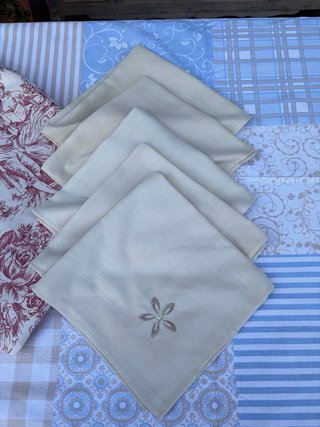 Mantel toule de youe con servilletas