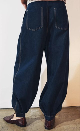 Pantalones anchos azul marino Alladin Balloon Zara