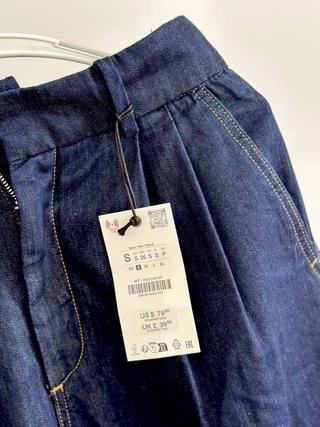 Pantalones anchos azul marino Alladin Balloon Zara