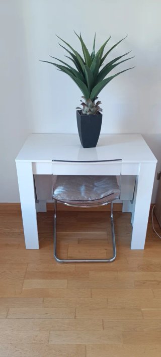 Mesa consola extensible blanca