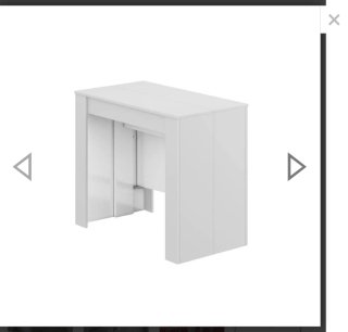 Mesa consola extensible blanca
