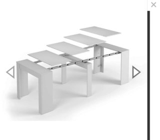 Mesa consola extensible blanca