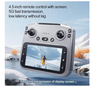 Dron GPS con cámara dual 4K adultos, pantalla 4,5”