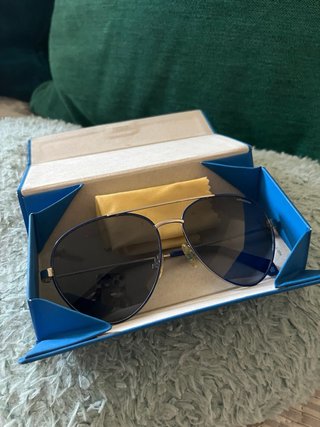 Gafas de sol Polaroid Aviador Azul y Dorado