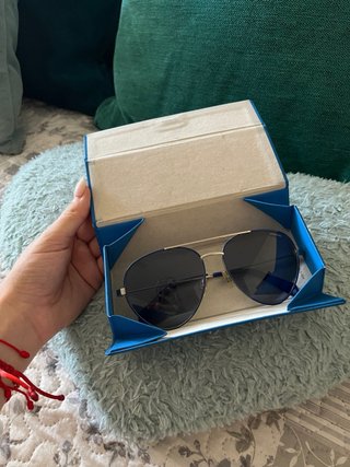 Gafas de sol Polaroid Aviador Azul y Dorado