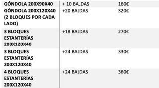 Pack Estanterías Metálicas Blancas