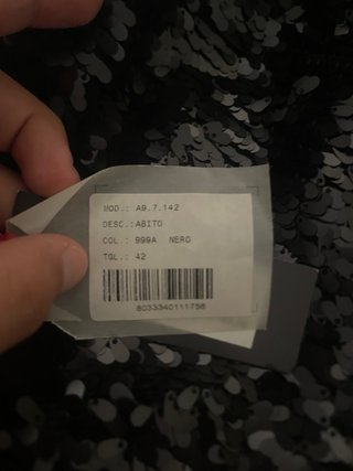 Vestito Laltamoda Paillettes Nero