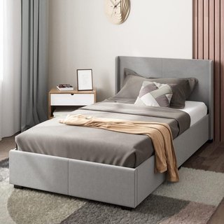 Canapé abatible 90cm con cabecero gris