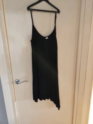 Vestido playero negro talla única