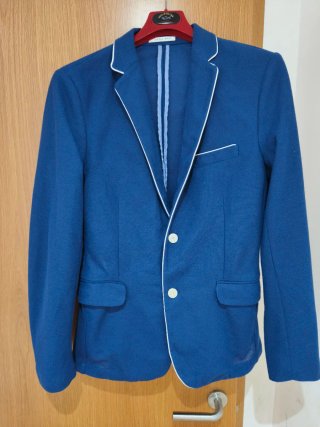 Americana Zara Hombre Azul Marino Talla M